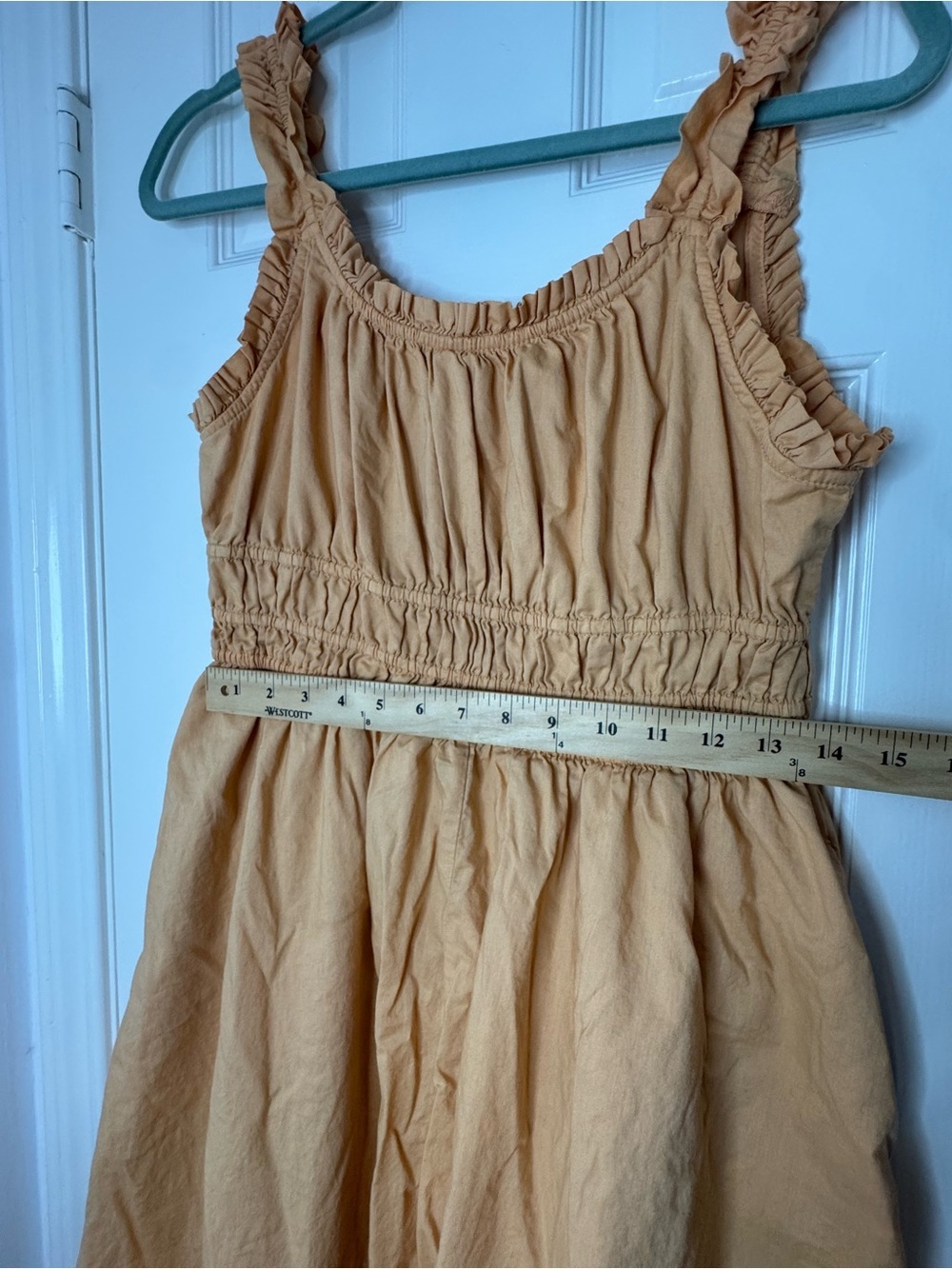 Old Navy Peach Ruffle-Trim Midi Dress - Picture 6 of 6